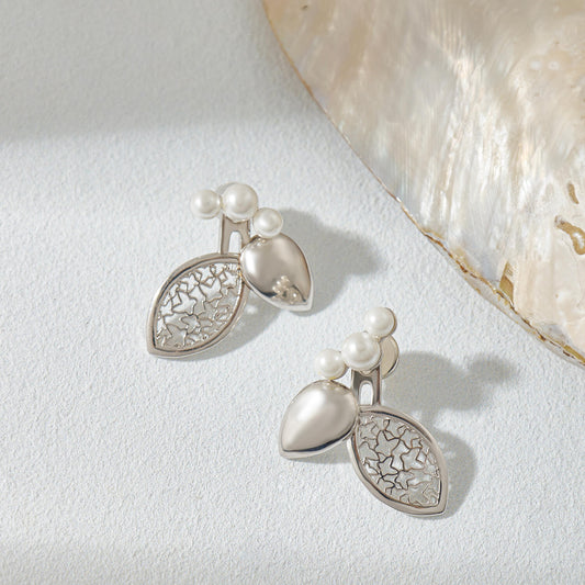 Butterfly Pearls Stud Earrings