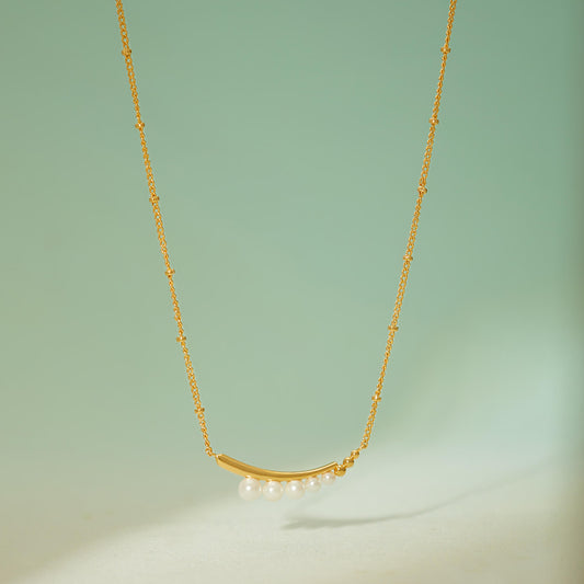 Cascading Drop Pearl Necklace