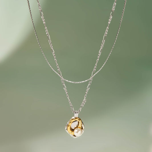 South France Shine Pearl Double Necklace