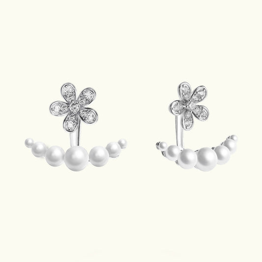 Daisy Pearls Stud Earrings