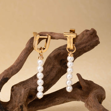 Crafted Pearls Drop Earrings