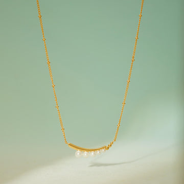 Cascading Drop Pearl Necklace