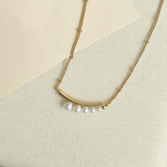 Cascading Drop Pearl Necklace